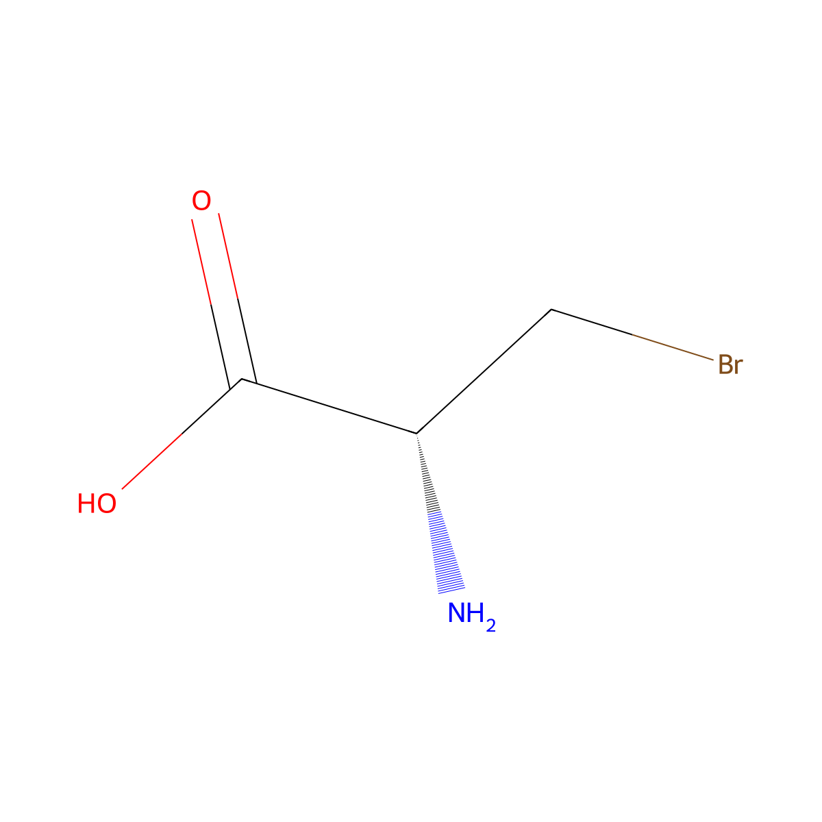 3-Bromo-L-alanine molecular structure, CAS 62965-17-7