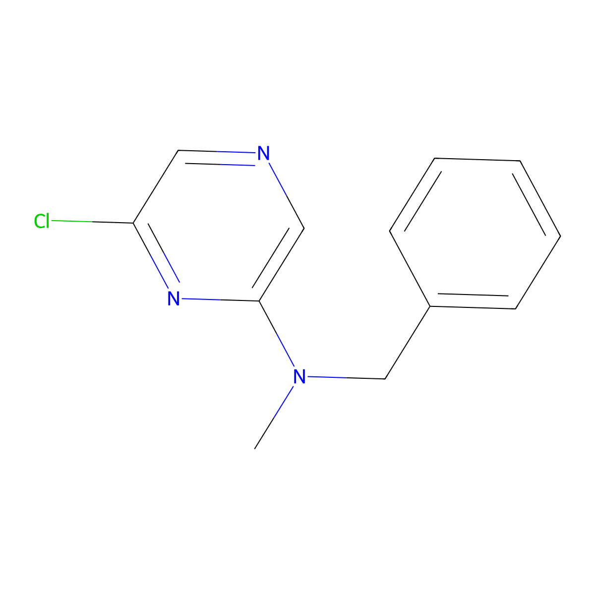 N-benzyl-6-chloro-N-methylpyrazin-2-amine molecular structure, CAS 629657-99-4