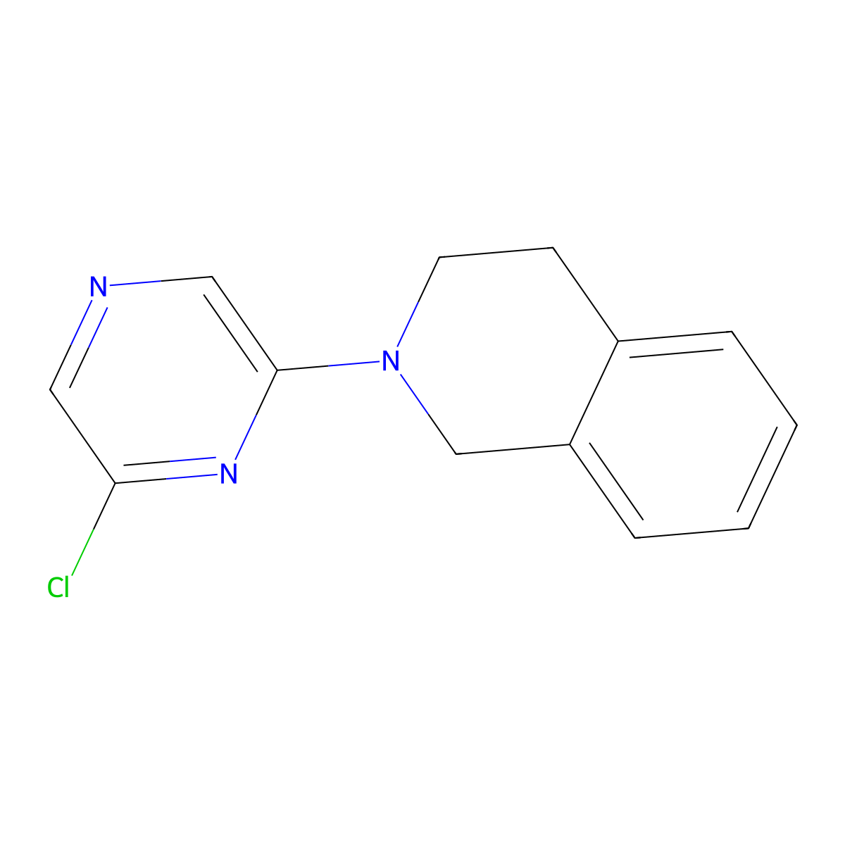 2-(6-Chloro-2-pyrazinyl)-1,2,3,4-tetrahydroisoquinoline molecular structure, CAS 629658-00-0