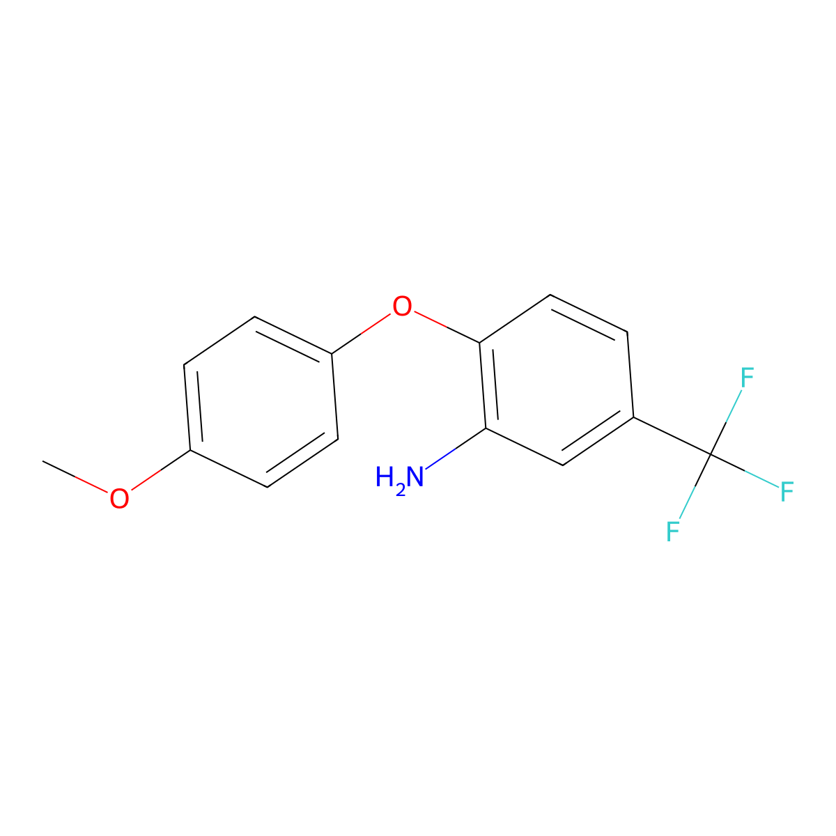2-(4-Methoxyphenoxy)-5-(trifluoromethyl)aniline molecular structure, CAS 62966-74-9