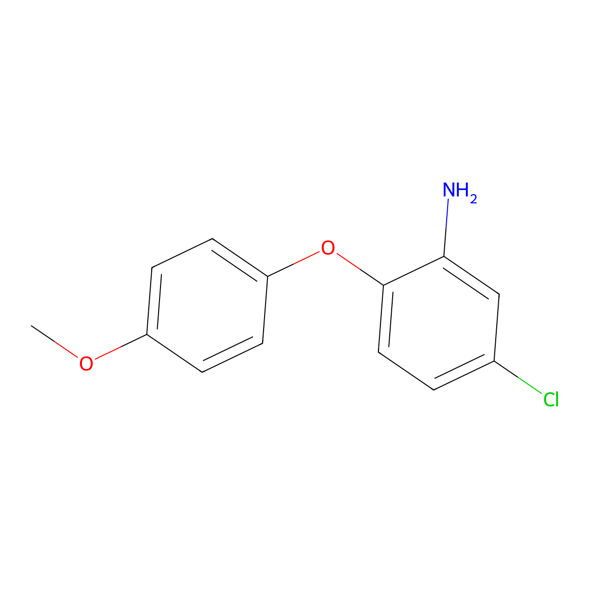 5-Chloro-2-(4-methoxyphenoxy)benzenamine molecular structure, CAS 62966-75-0