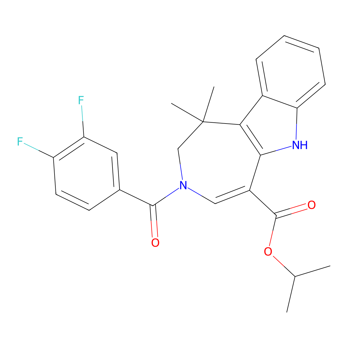Turofexorate Isopropyl molecular structure, CAS 629664-81-9