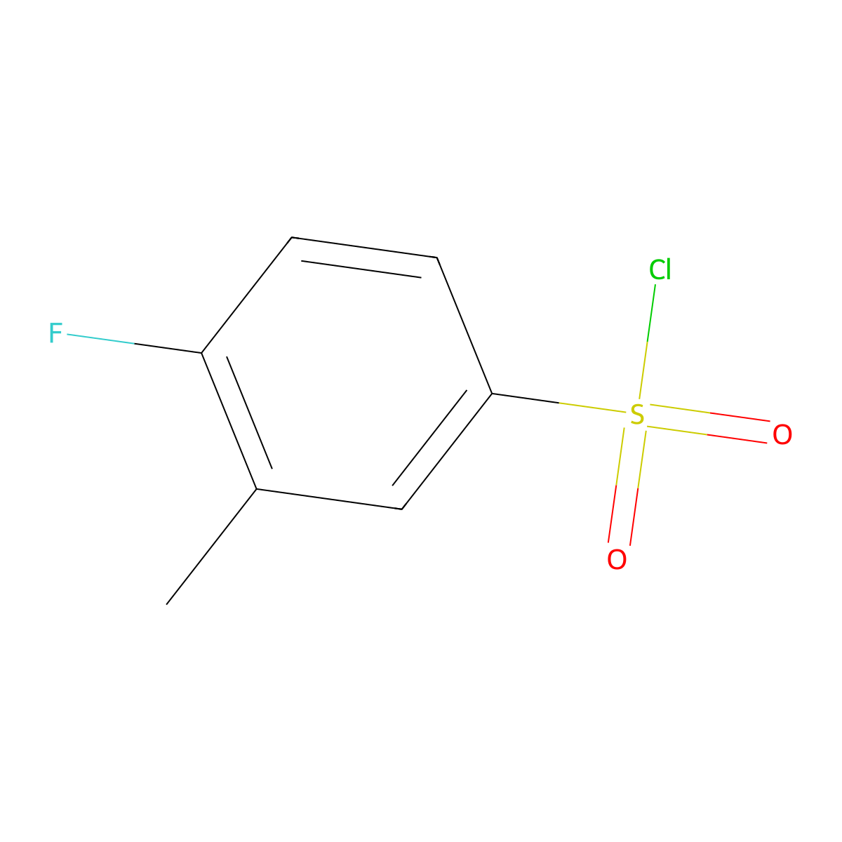 4-Fluoro-3-methylbenzene-1-sulfonyl chloride molecular structure, CAS 629672-19-1
