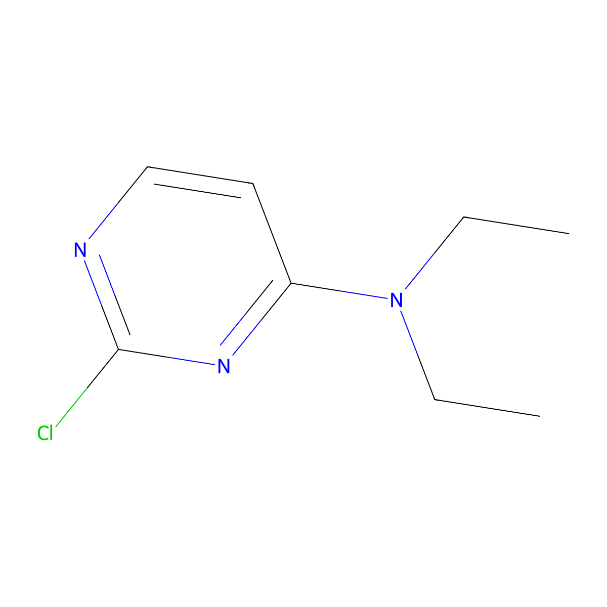 2-Chloro-4-(diethylamino)pyrimidine molecular structure, CAS 62968-41-6