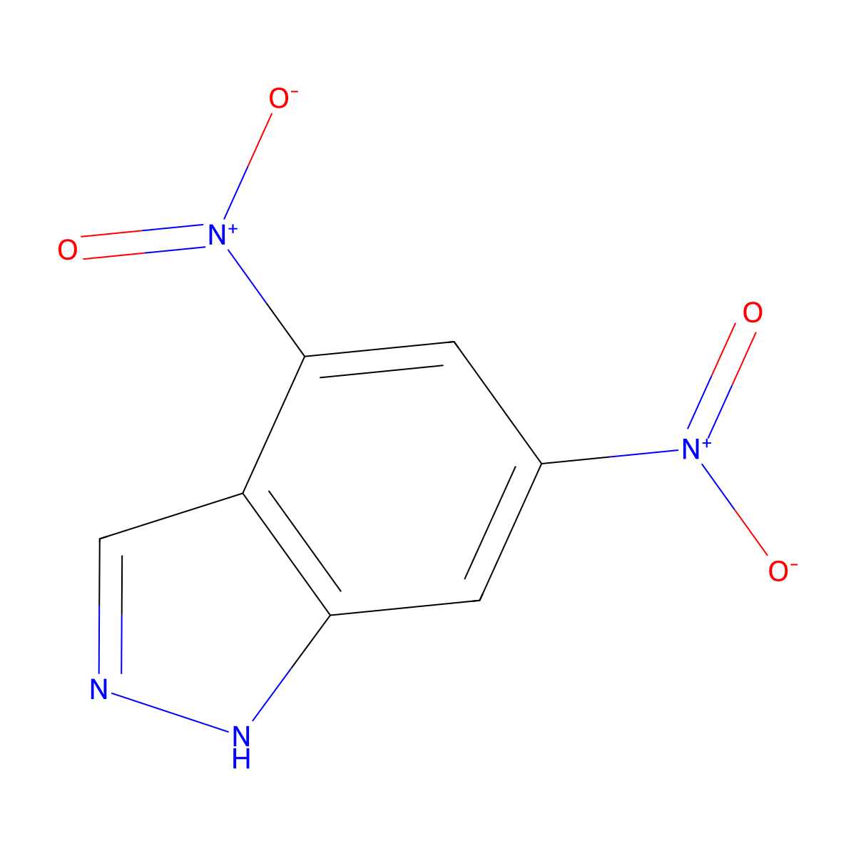 4,6-Dinitro-1H-indazole molecular structure, CAS 62969-01-1