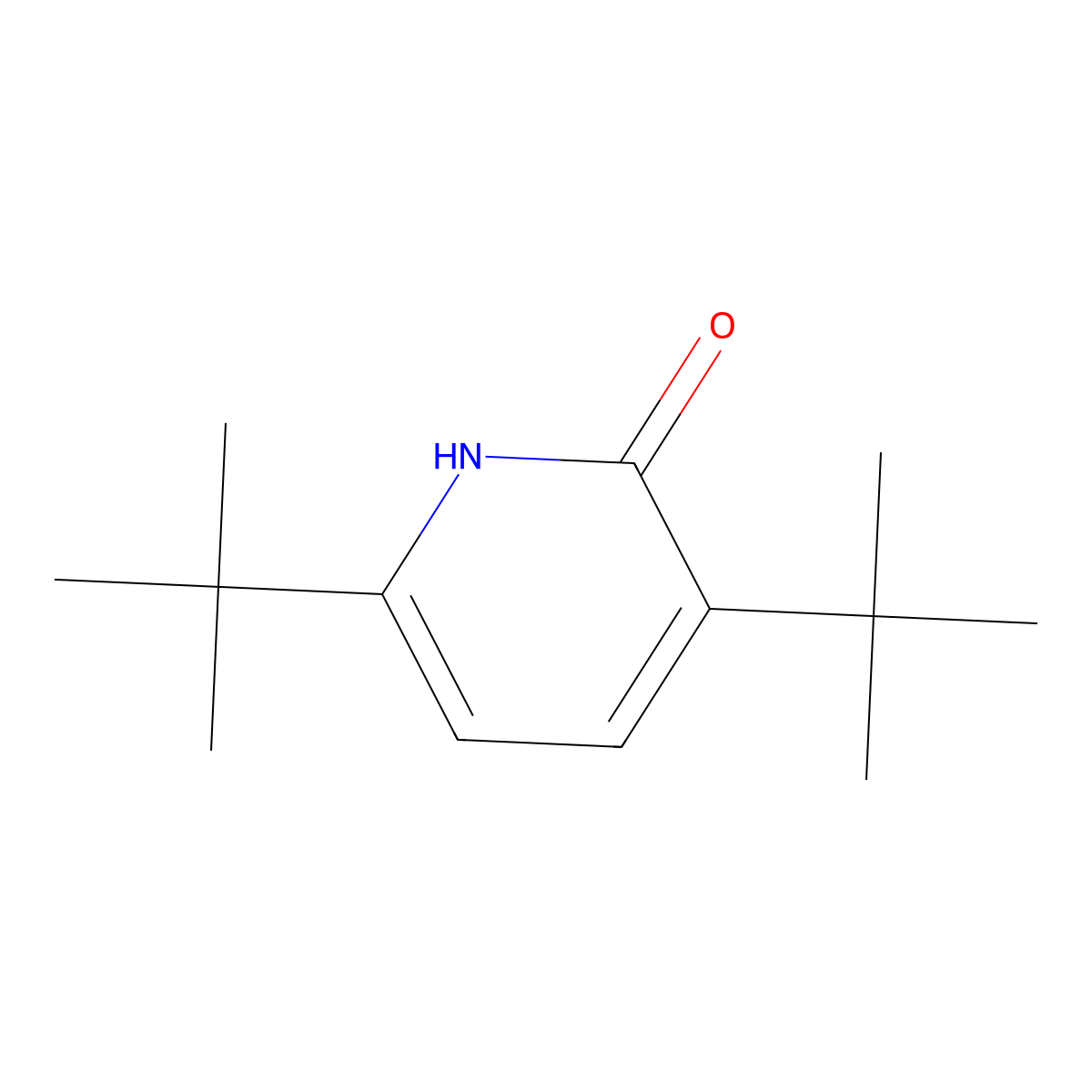 3,6-Di-tert-butylpyridin-2(1H)-one molecular structure, CAS 62969-81-7