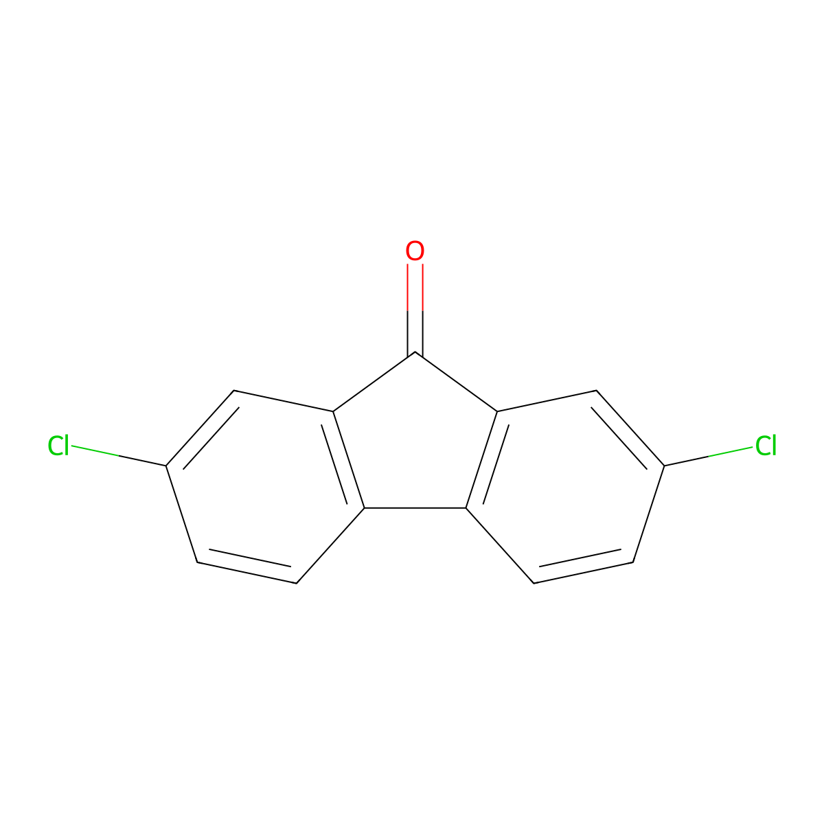 2,7-Dichloro-9-fluorenone molecular structure, CAS 6297-11-6