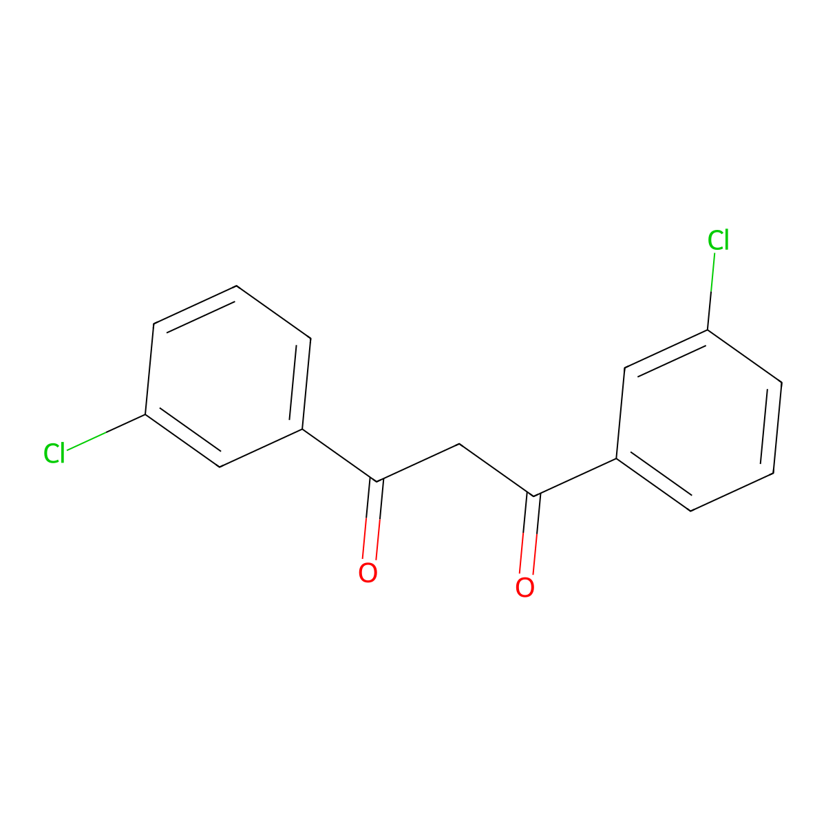 1,3-Bis(3-chlorophenyl)propane-1,3-dione molecular structure, CAS 6297-12-7