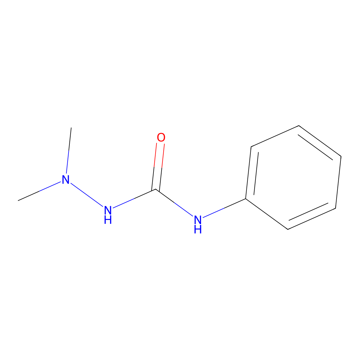 1,1-Dimethyl-4-phenylsemicarbazide molecular structure, CAS 6297-20-7