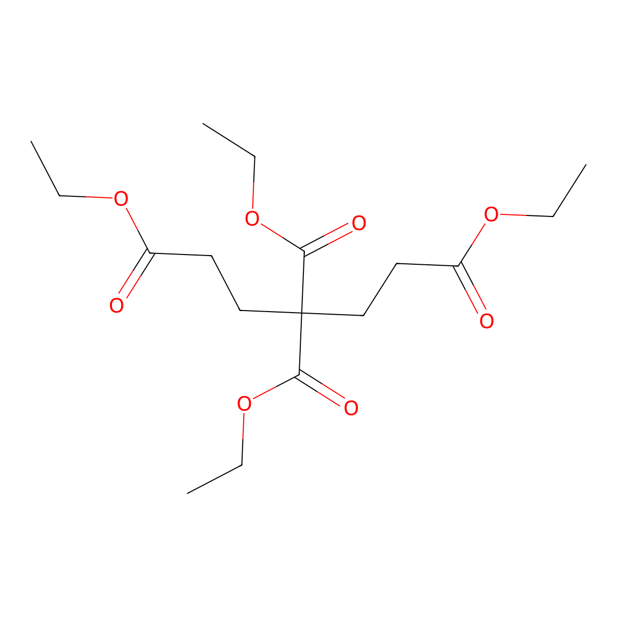 Tetraethyl pentane-1,3,3,5-tetracarboxylate molecular structure, CAS 6297-36-5