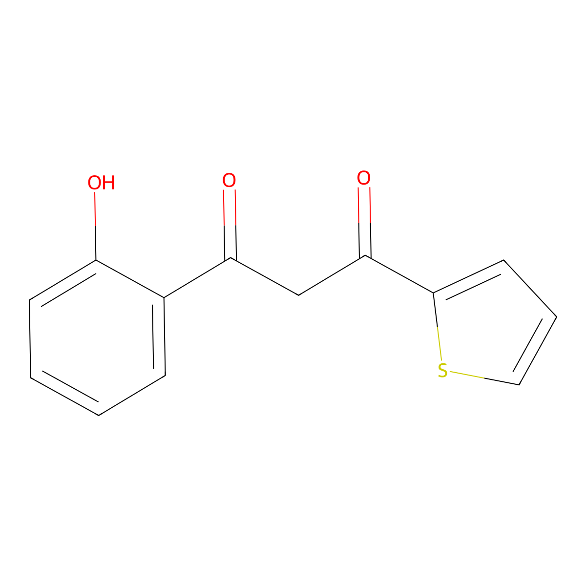 1-(2-Hydroxyphenyl)-3-thiophen-2-ylpropane-1,3-dione molecular structure, CAS 6297-64-9