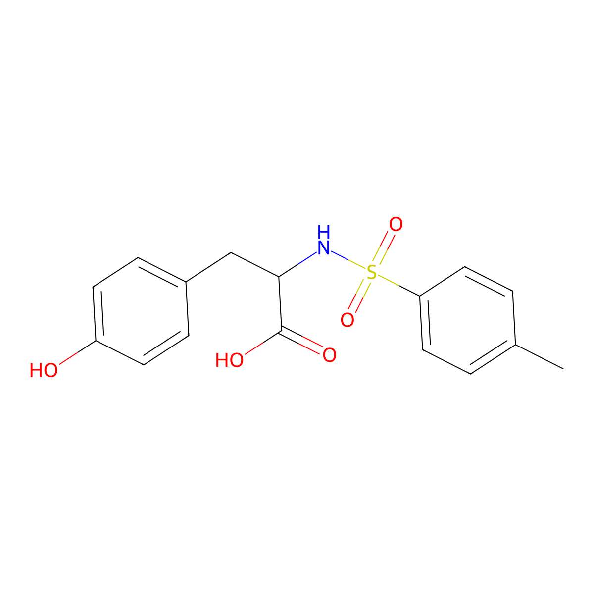 N-p-toluenesulfonyltyrosine molecular structure, CAS 6297-78-5