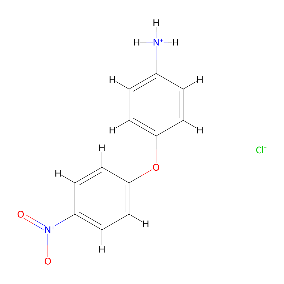 4-(4-Nitrophenoxy)anilinium chloride molecular structure, CAS 62970-92-7