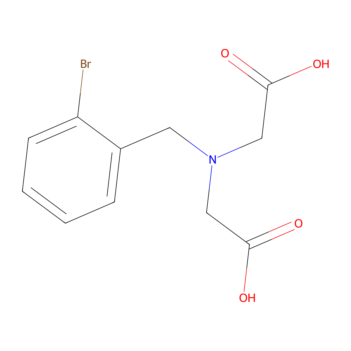 2,2'-{[(2-Bromophenyl)methyl]azanediyl}diacetic acid molecular structure, CAS 62972-65-0
