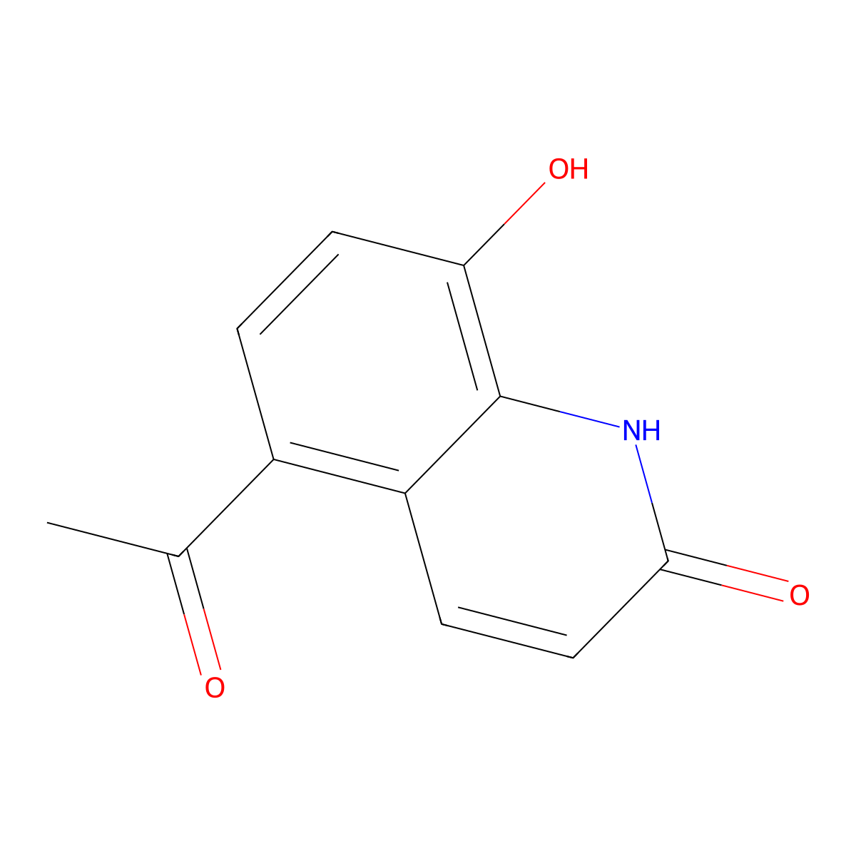 5-Acetyl-8-hydroxy-2(1H)-quinolinone molecular structure, CAS 62978-73-8