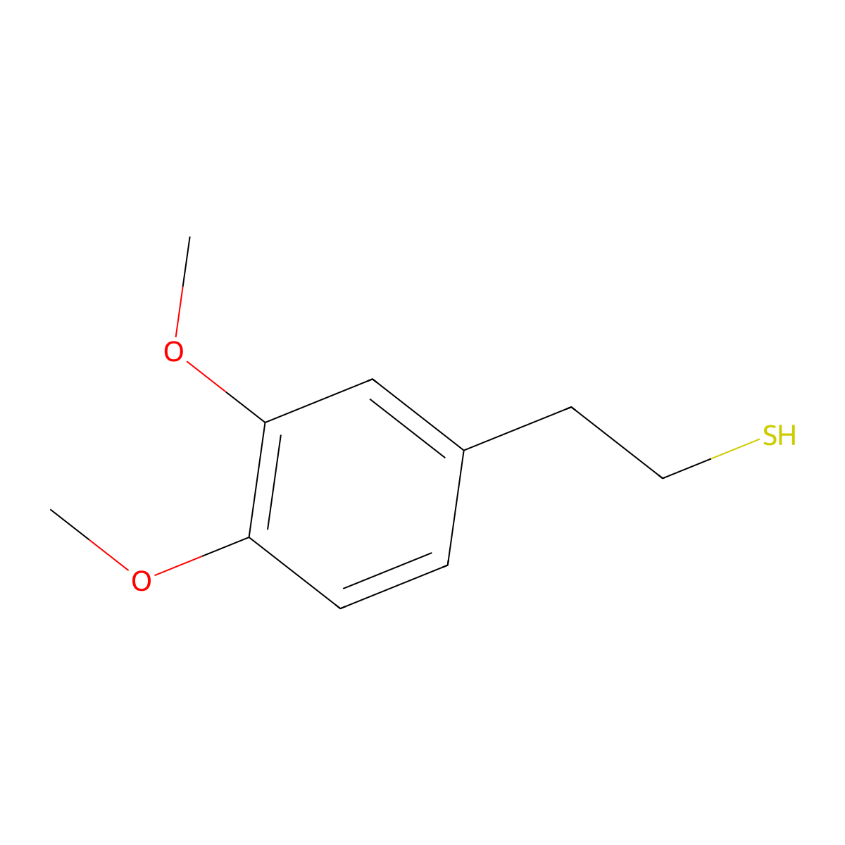 2-(3,4-Dimethoxyphenyl)ethanethiol molecular structure, CAS 62978-83-0