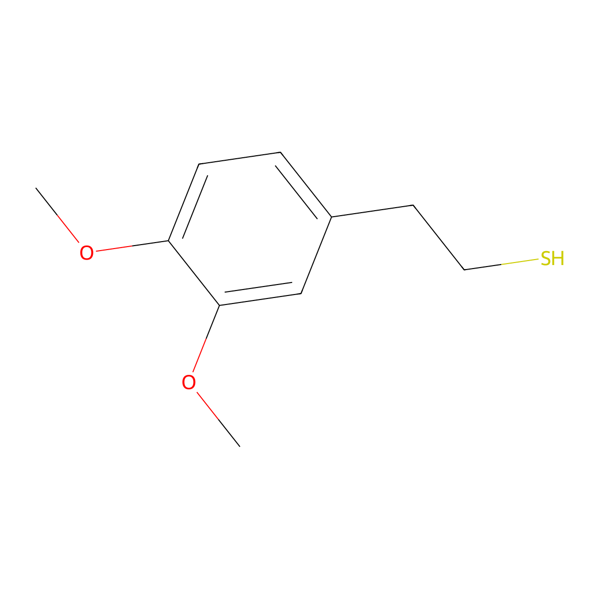 2-(3,4-Dimethoxyphenyl)ethanethiol molecular structure, CAS 62978-83-0