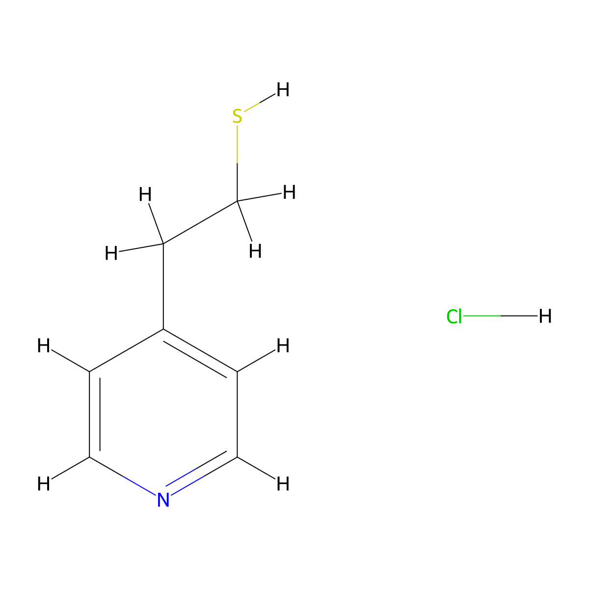 4-Pyridineethanethiol Hydrochloride molecular structure, CAS 6298-11-9