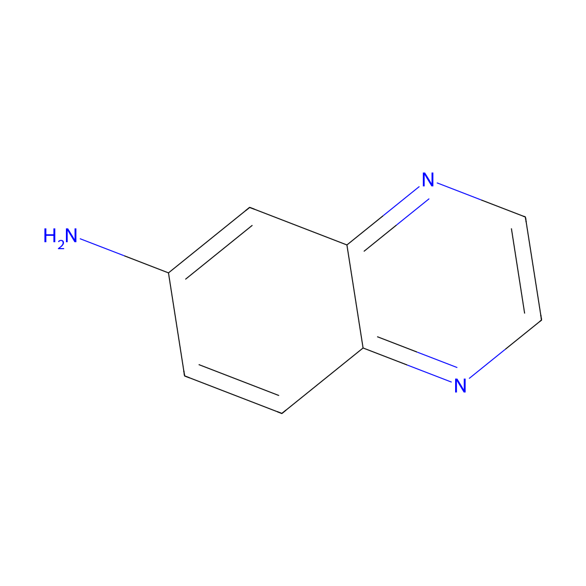 6-Quinoxalinamine molecular structure, CAS 6298-37-9