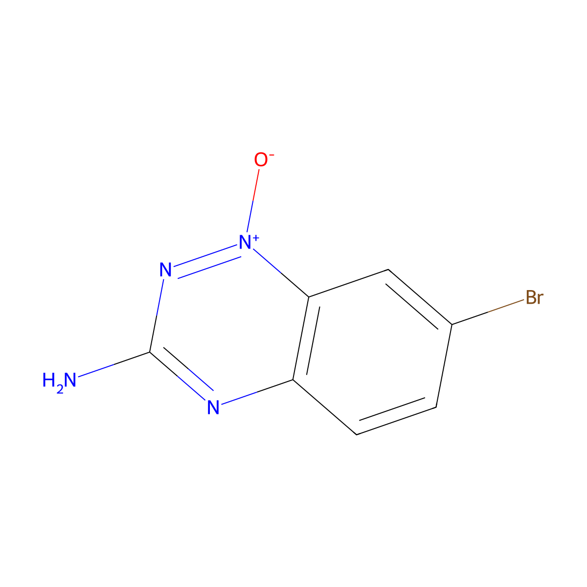 3-Amino-7-bromo-1,2,4-benzotriazine 1-oxide molecular structure, CAS 6298-38-0