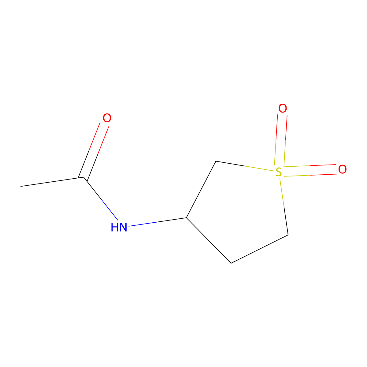 N-(1,1-dioxothiolan-3-yl)acetamide molecular structure, CAS 6298-48-2
