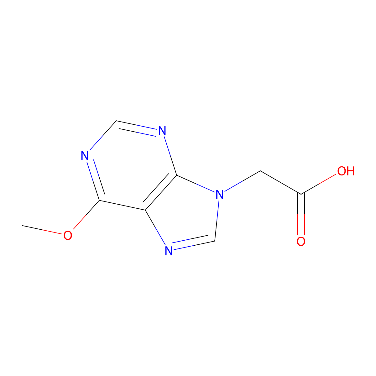 (6-Methoxy-9h-purin-9-yl)acetic acid molecular structure, CAS 6298-52-8