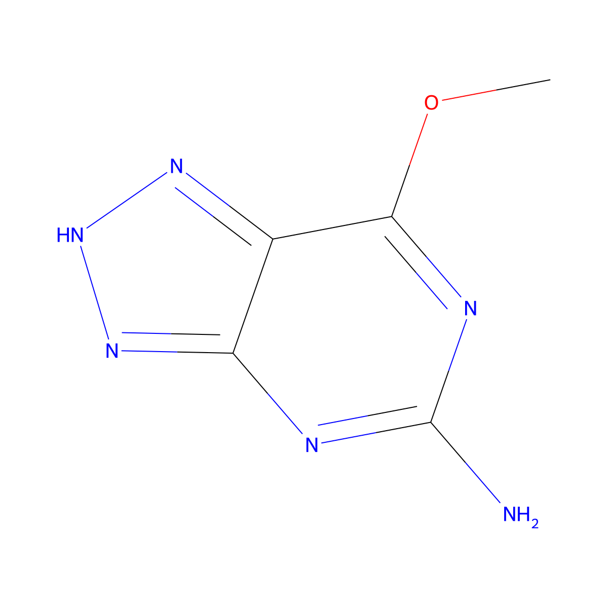 7-methoxy-3H-(1,2,3)triazolo(4,5-d)pyrimidin-5-amine molecular structure, CAS 6298-54-0