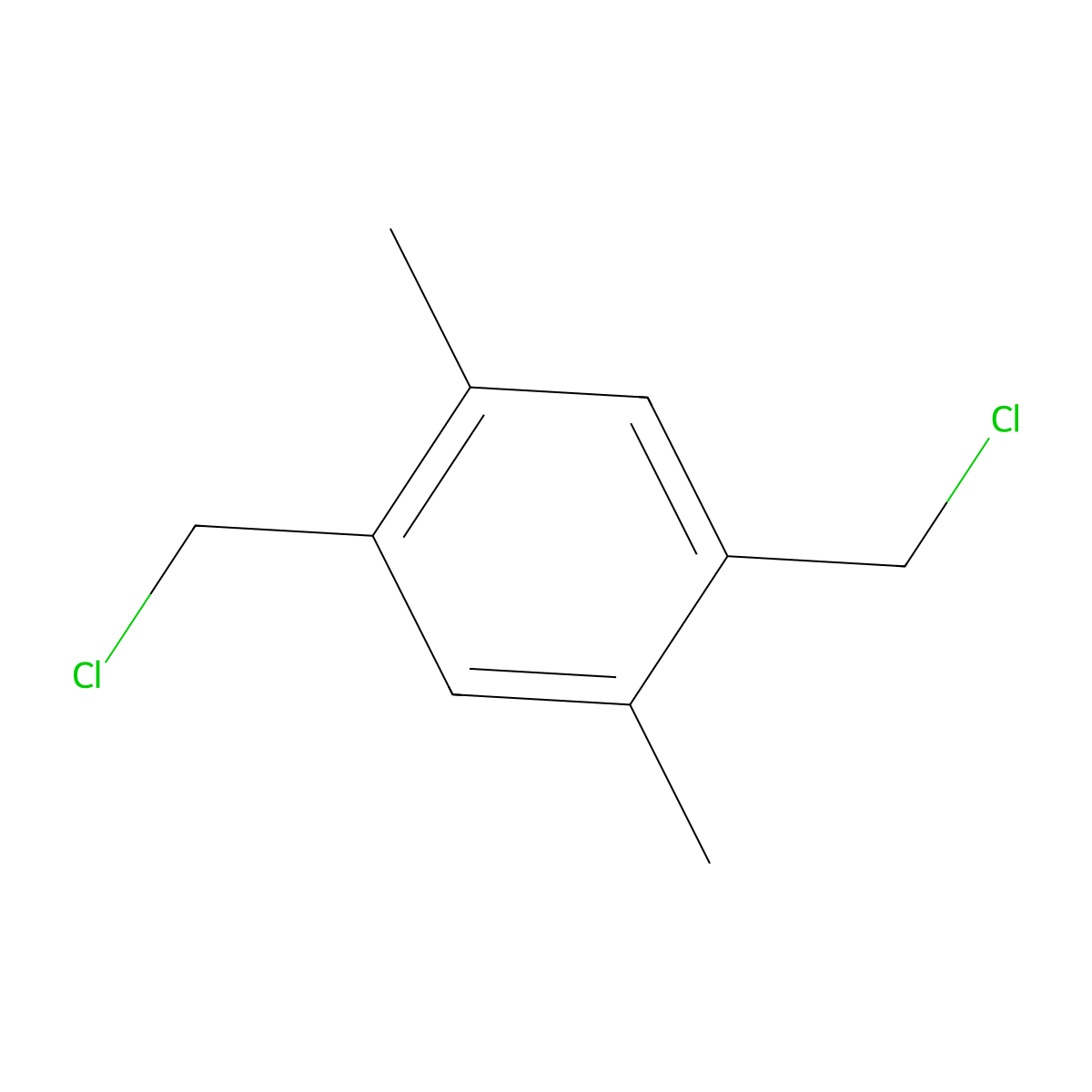 2,5-Bis(chloromethyl)-p-xylene molecular structure, CAS 6298-72-2