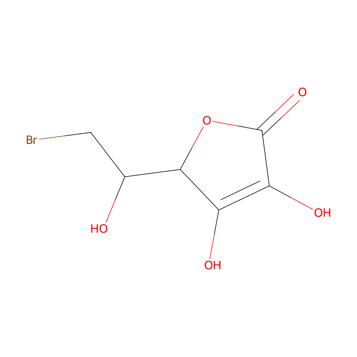 6-Deoxy-6-bromoascorbic acid molecular structure, CAS 62983-44-2