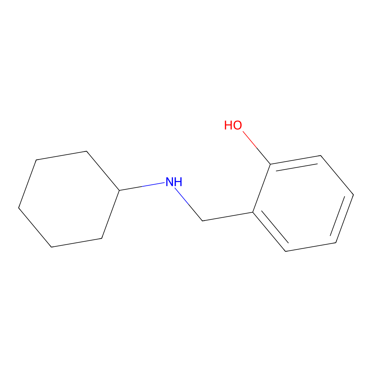 2-Cyclohexylaminomethyl-phenol molecular structure, CAS 62984-53-6