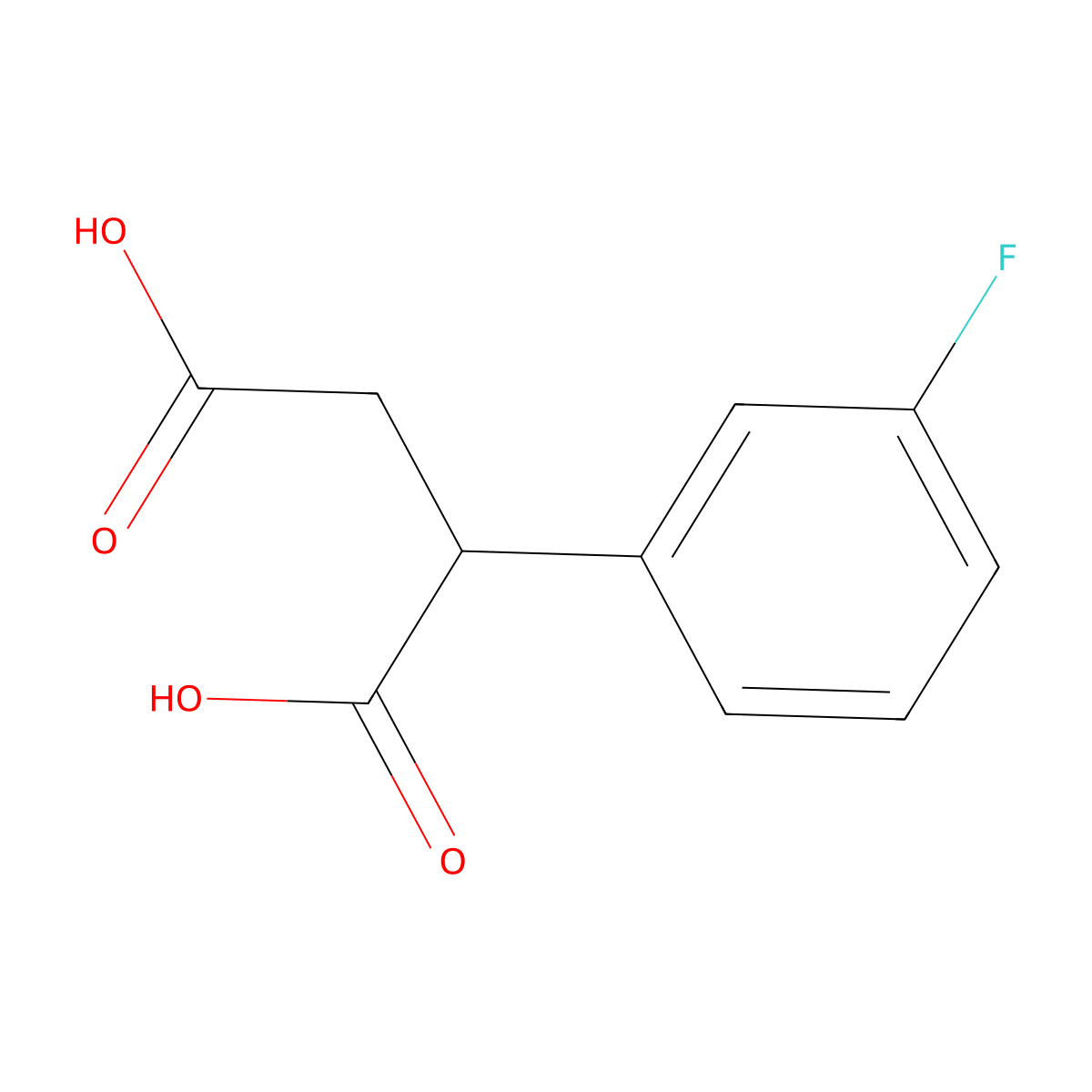2-(3-Fluorophenyl)succinic acid molecular structure, CAS 62985-34-6