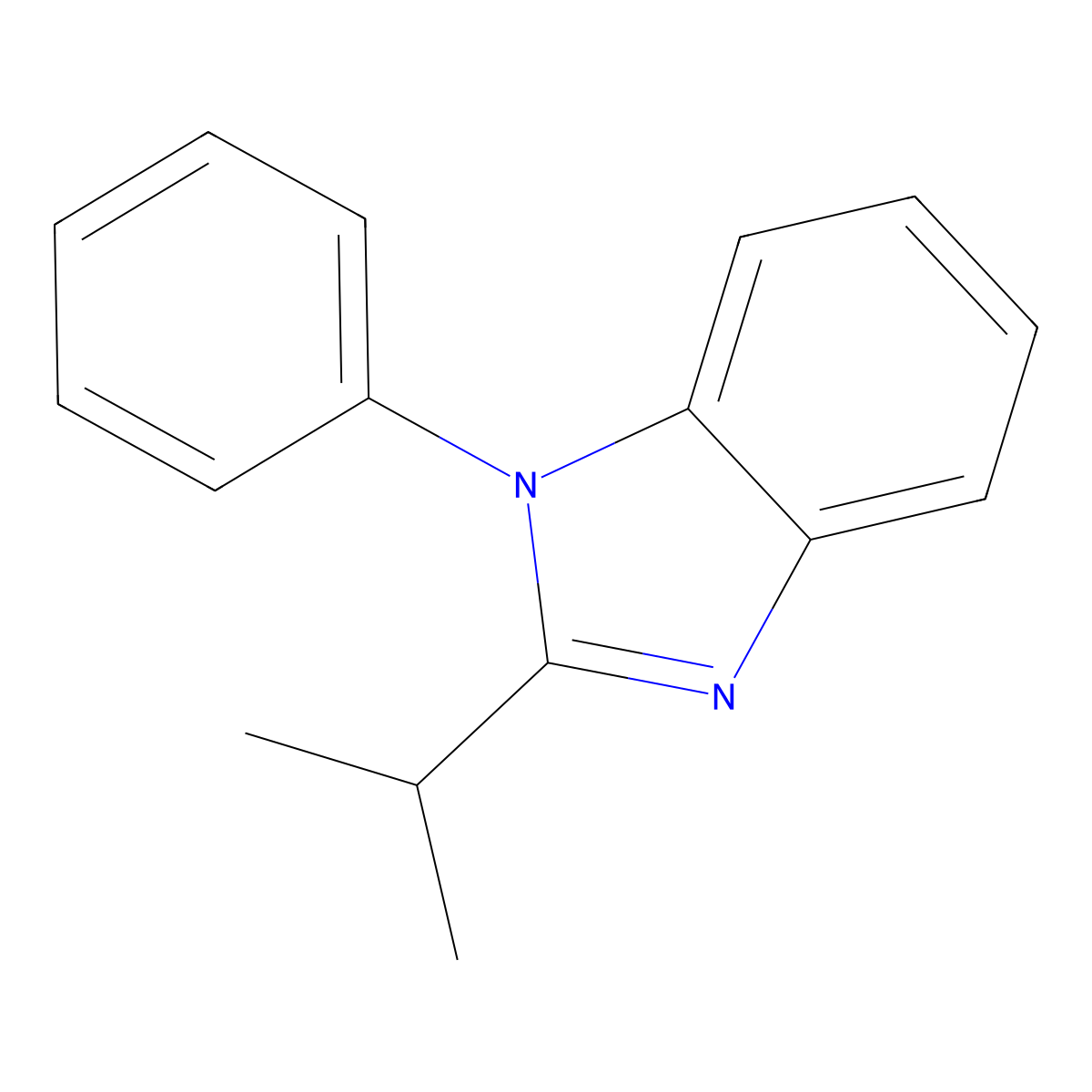 1-Phenyl-2-(propan-2-yl)-1H-benzimidazole molecular structure, CAS 62987-32-0