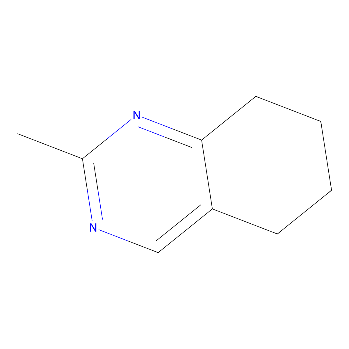 2-Methyl-5,6,7,8-tetrahydroquinazoline molecular structure, CAS 6299-01-0