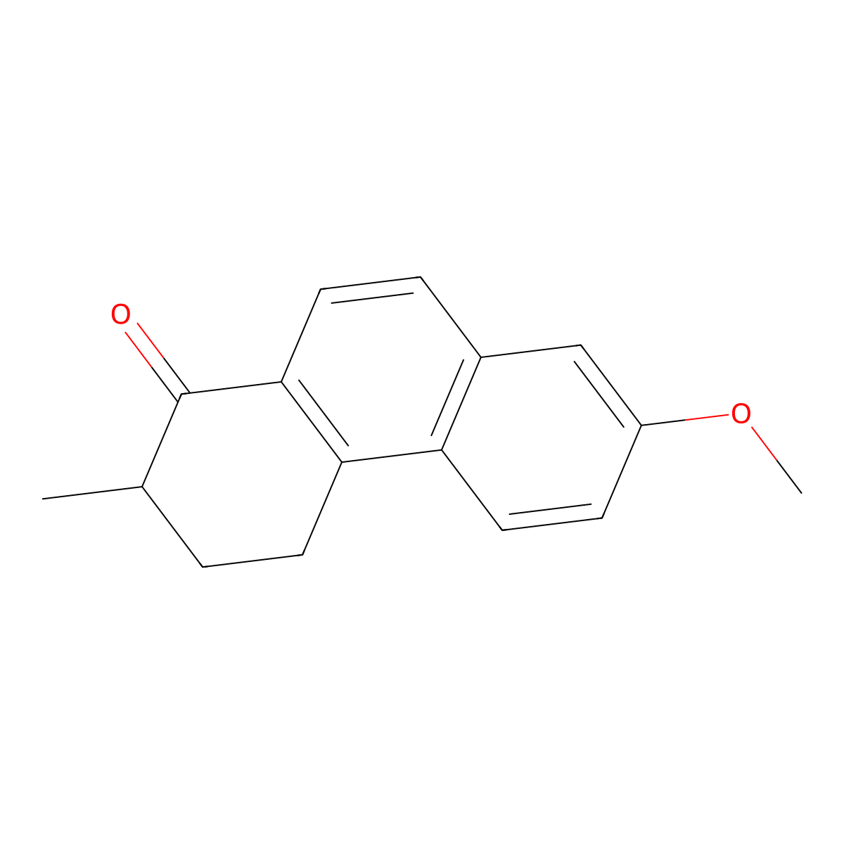 7-Methoxy-2-methyl-3,4-dihydrophenanthren-1(2h)-one molecular structure, CAS 6299-09-8