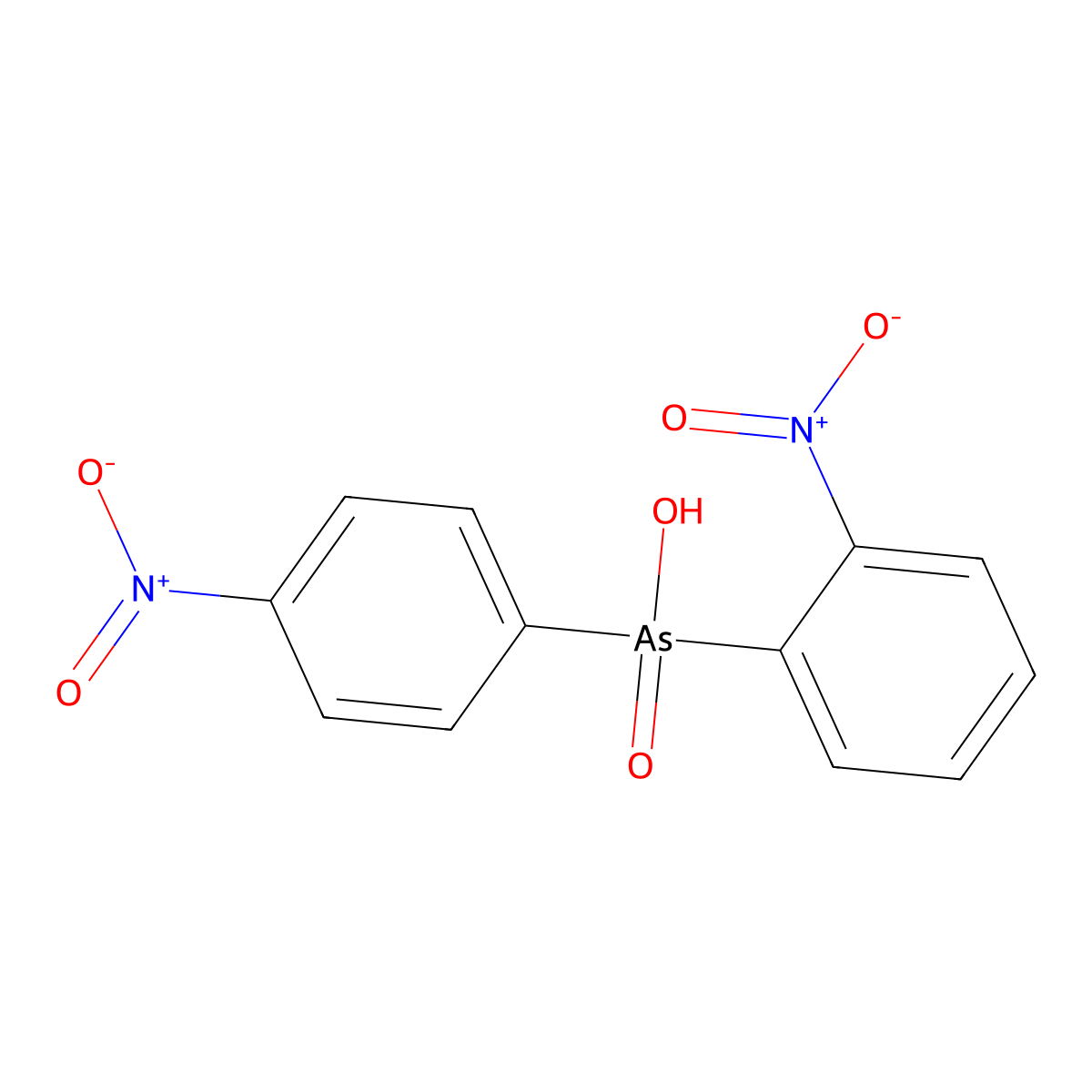 (2-Nitrophenyl)(4-nitrophenyl)arsinic acid molecular structure, CAS 6299-14-5