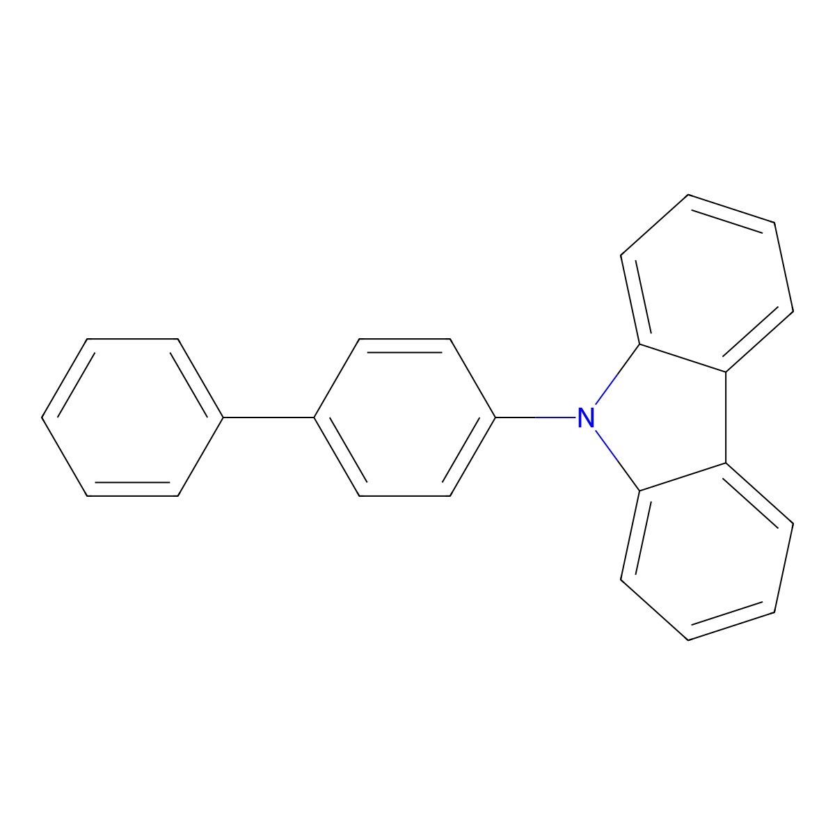 9-(4-Biphenylyl)carbazole molecular structure, CAS 6299-16-7