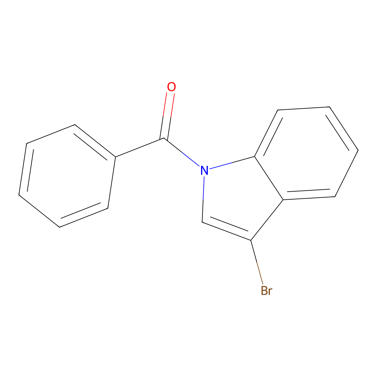 (3-Bromo-1h-indol-1-yl)(phenyl)methanone molecular structure, CAS 6299-36-1