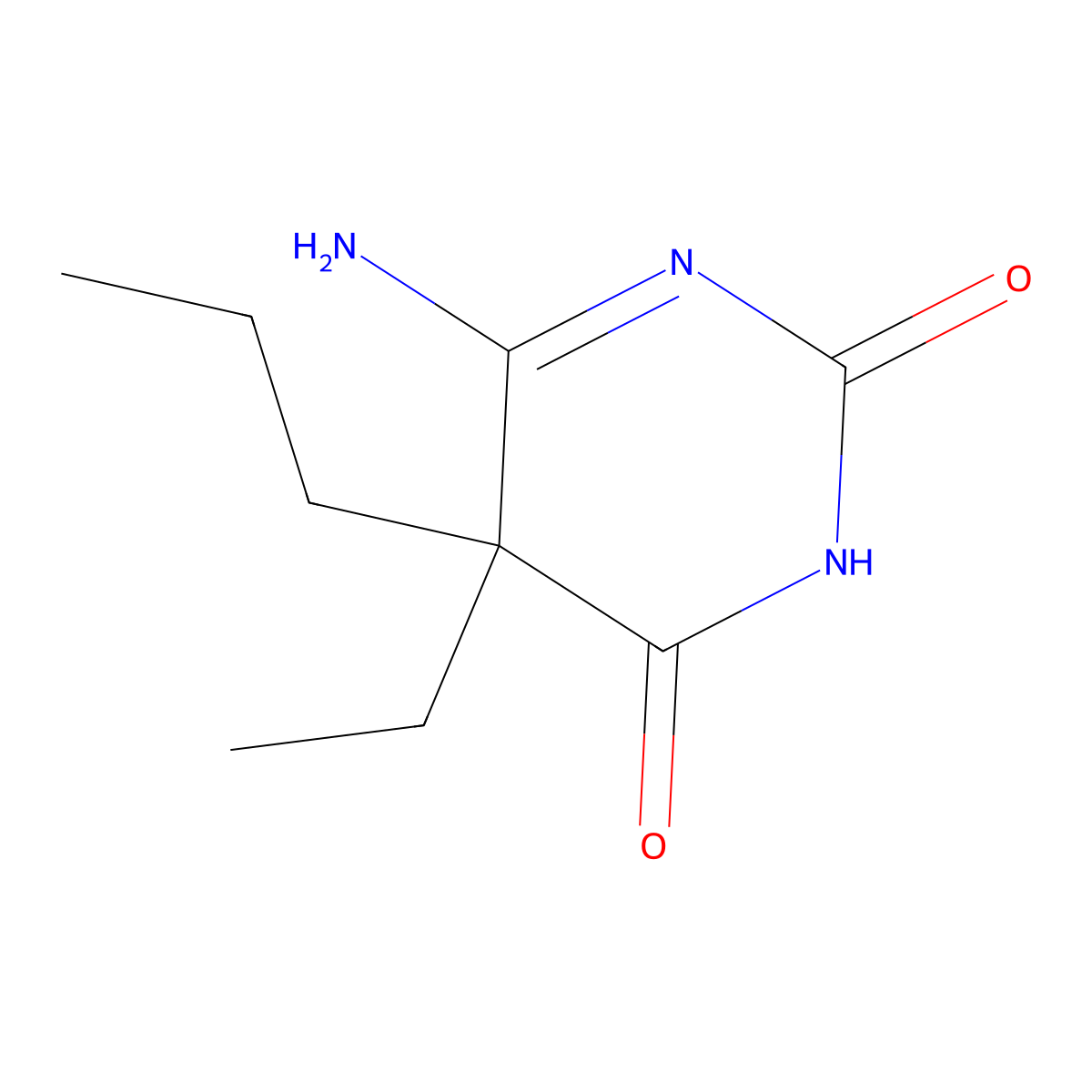 6-Amino-5-ethyl-5-propylpyrimidine-2,4-dione molecular structure, CAS 6299-57-6