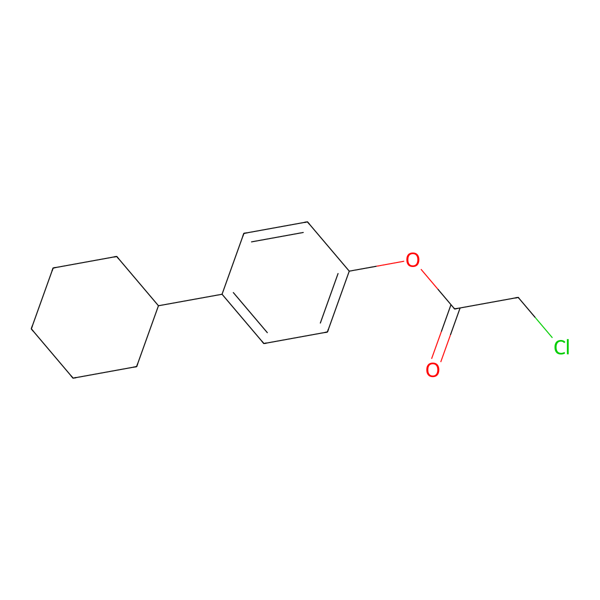 (4-Cyclohexylphenyl) 2-chloroacetate molecular structure, CAS 6299-68-9