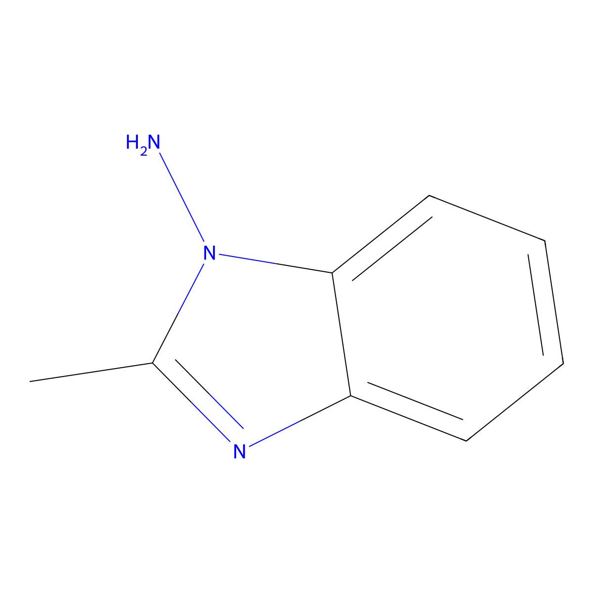 2-methyl-1H-1,3-benzodiazol-1-amine molecular structure, CAS 6299-93-0