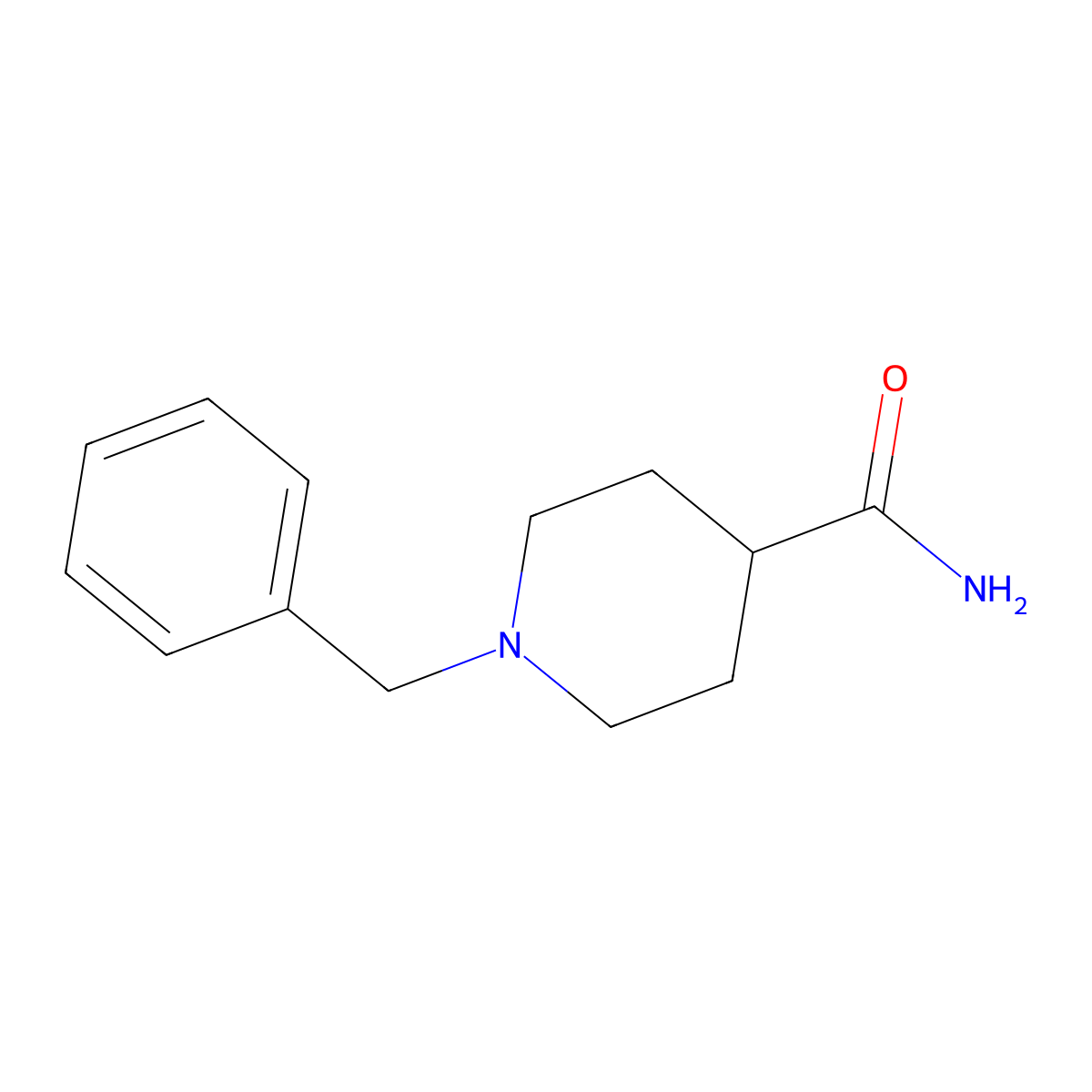 1-Benzylpiperidine-4-carboxamide molecular structure, CAS 62992-68-1
