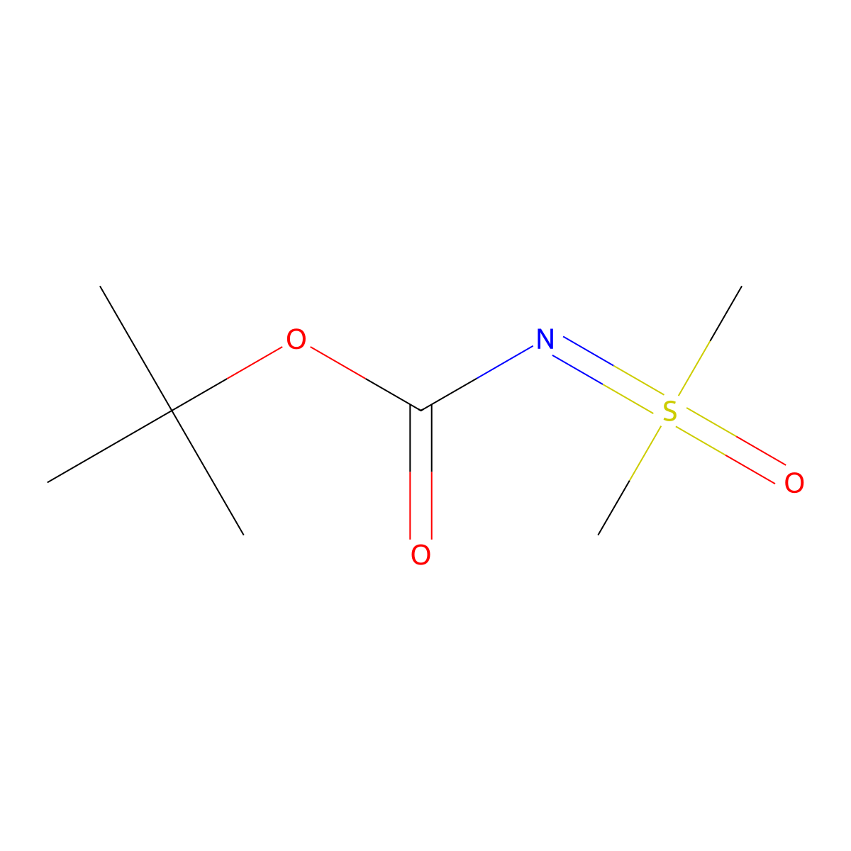 tert-butyl N-(dimethyl(oxo)-lambda6-sulfanylidene)carbamate molecular structure, CAS 62995-09-9