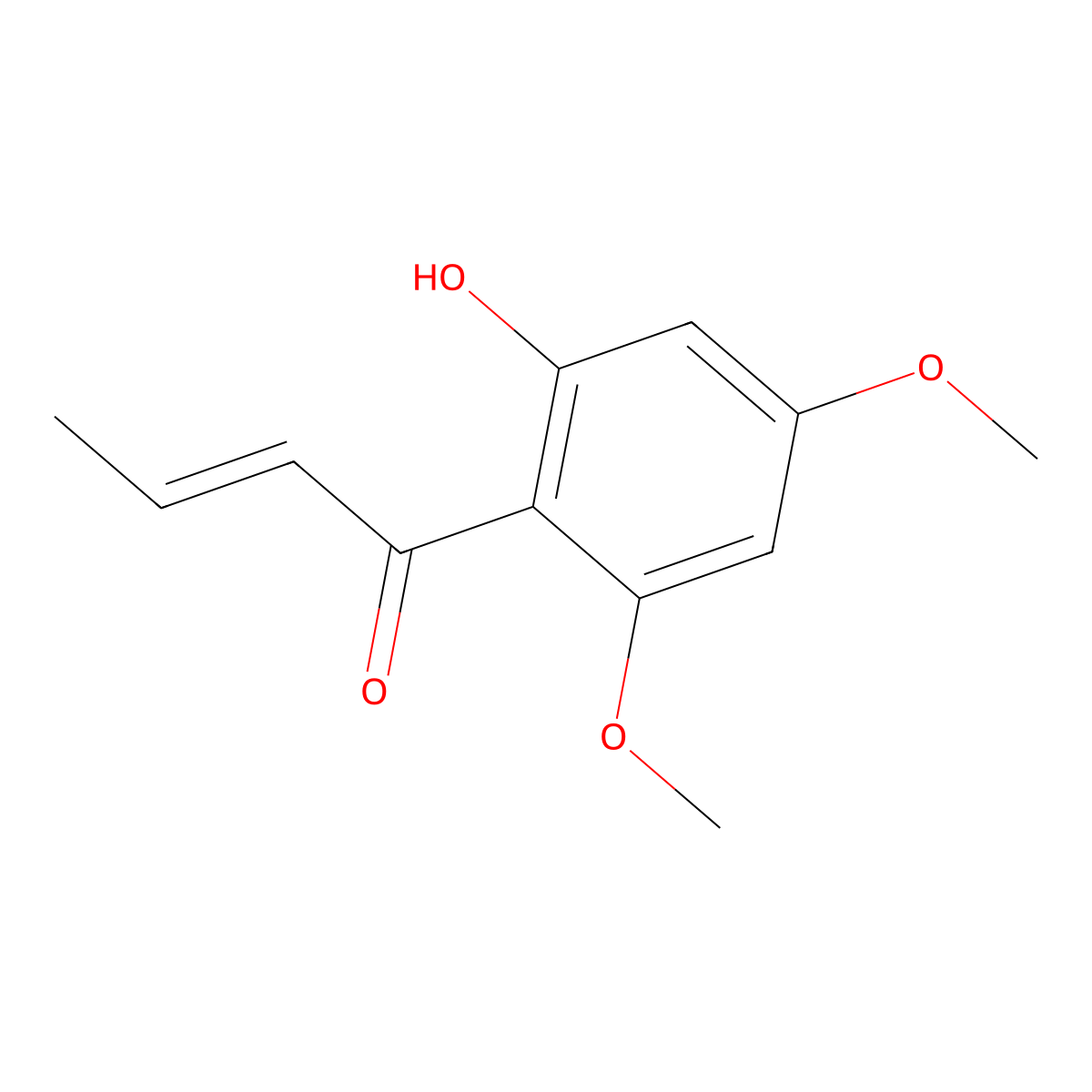 1-(2-Hydroxy-4,6-dimethoxyphenyl)but-2-en-1-one molecular structure, CAS 62995-12-4