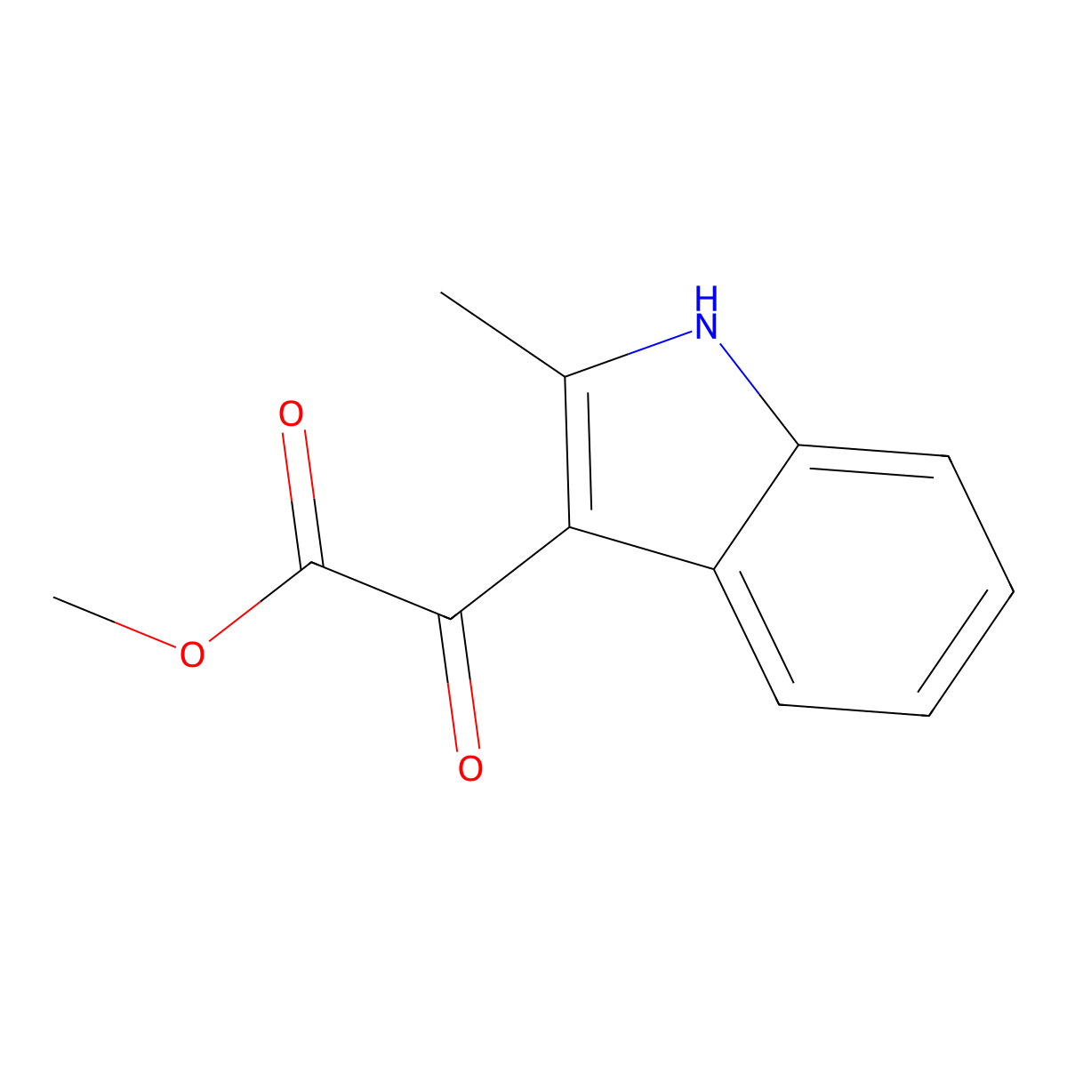 methyl (2-methyl-1H-indol-3-yl)(oxo)acetate molecular structure, CAS 62995-59-9