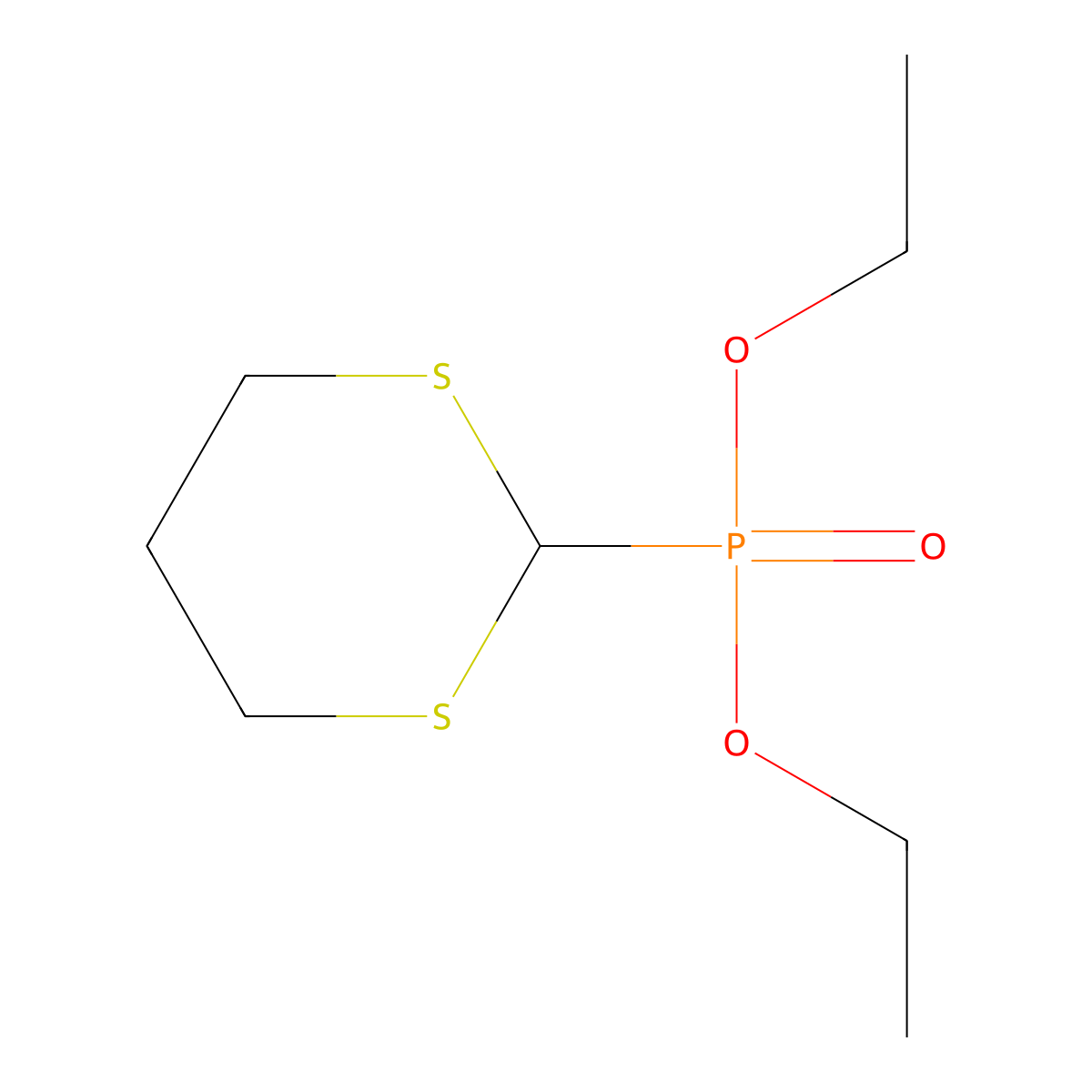 Diethyl (1,3-Dithian-2-yl)phosphonate molecular structure, CAS 62999-73-9