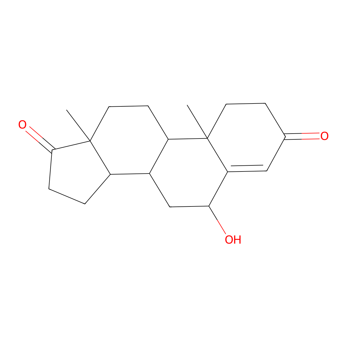 6beta-Hydroxyandrostenedione molecular structure, CAS 63-00-3