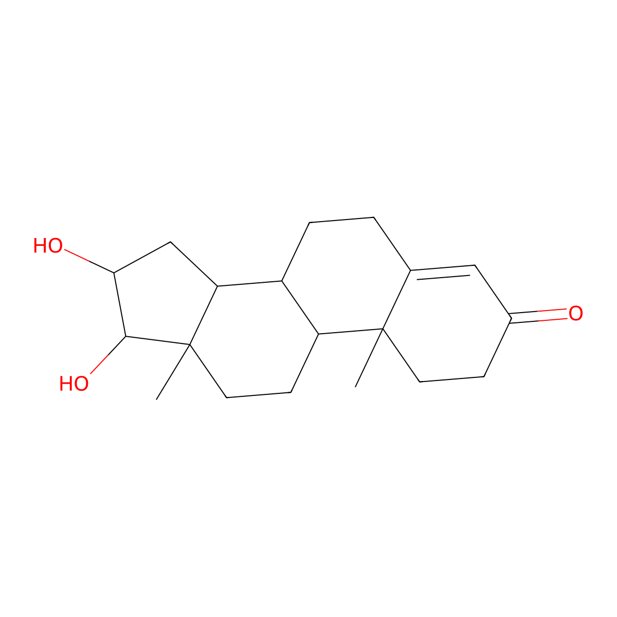 16alpha-Hydroxytestosterone molecular structure, CAS 63-01-4