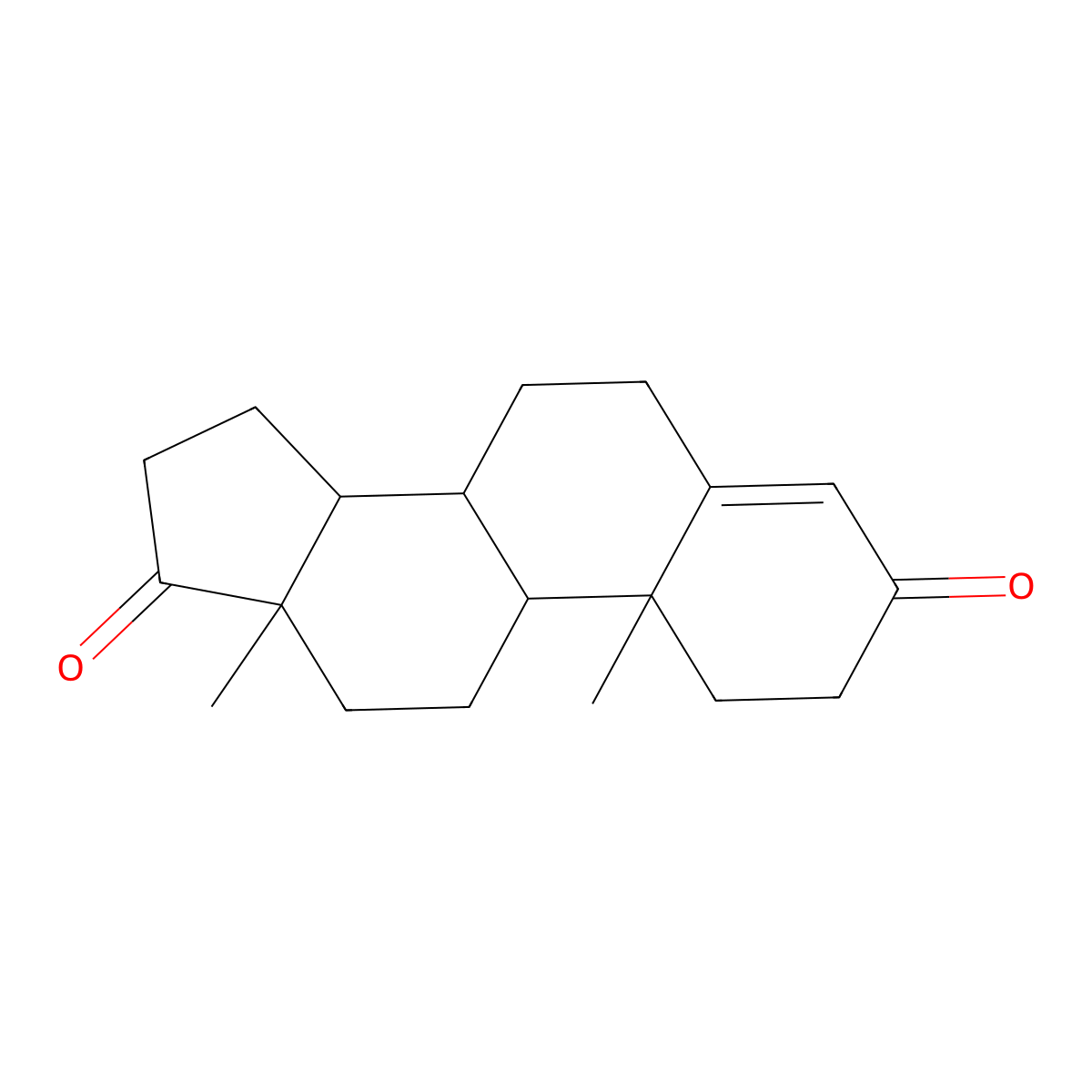 Androstenedione molecular structure, CAS 63-05-8