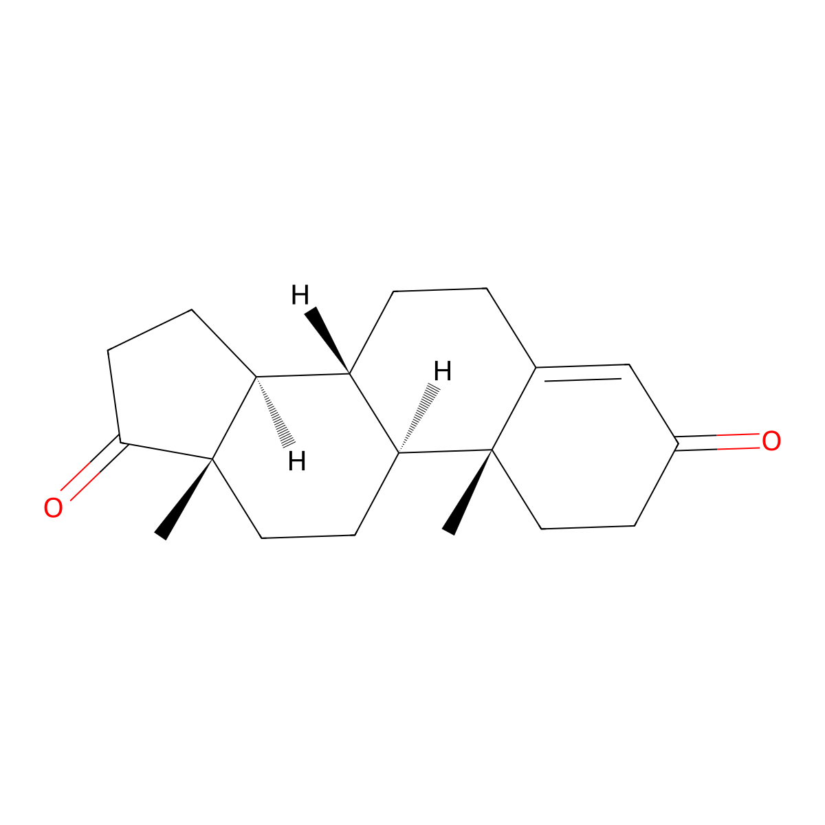 Androstenedione molecular structure, CAS 63-05-8