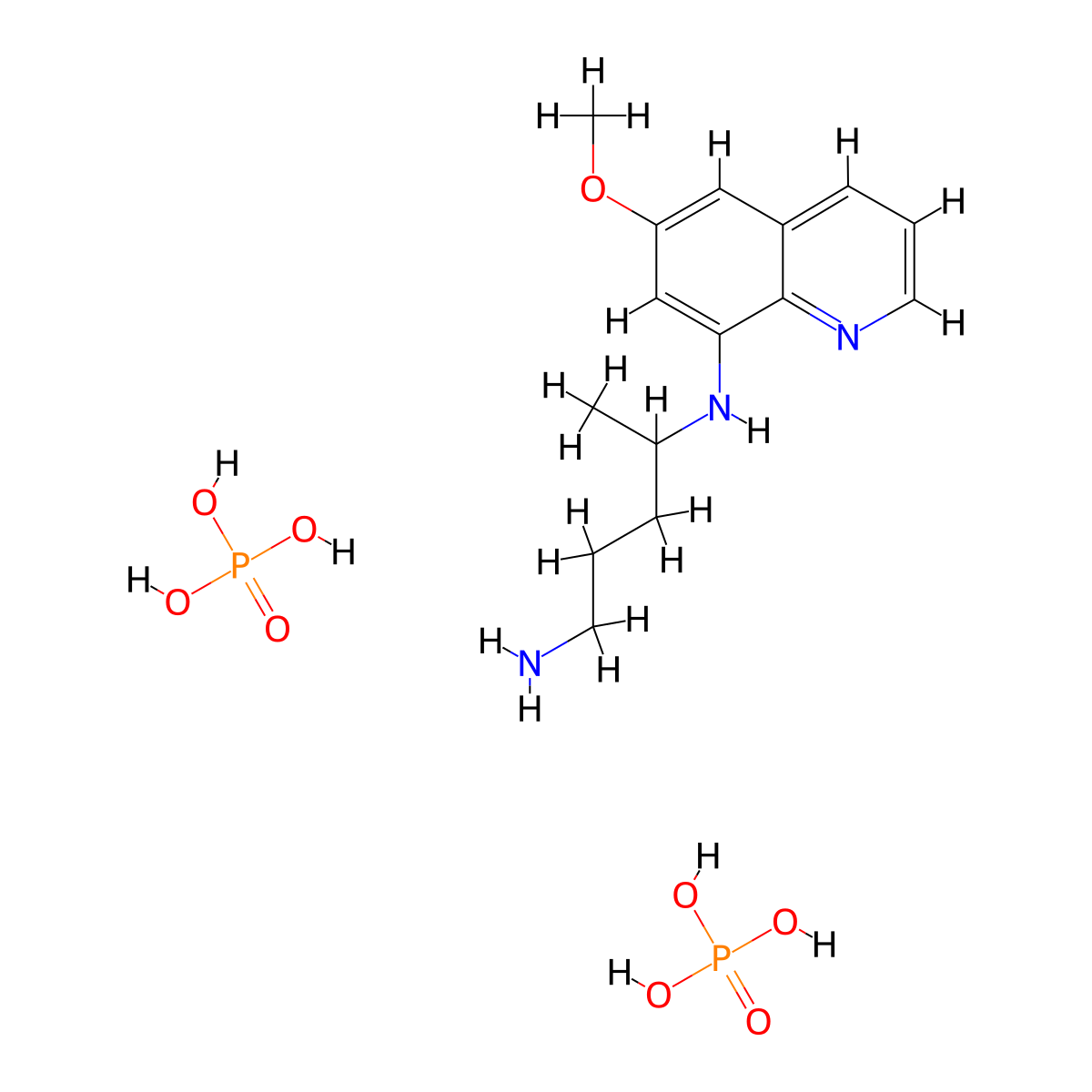 Primaquine Diphosphate molecular structure, CAS 63-45-6